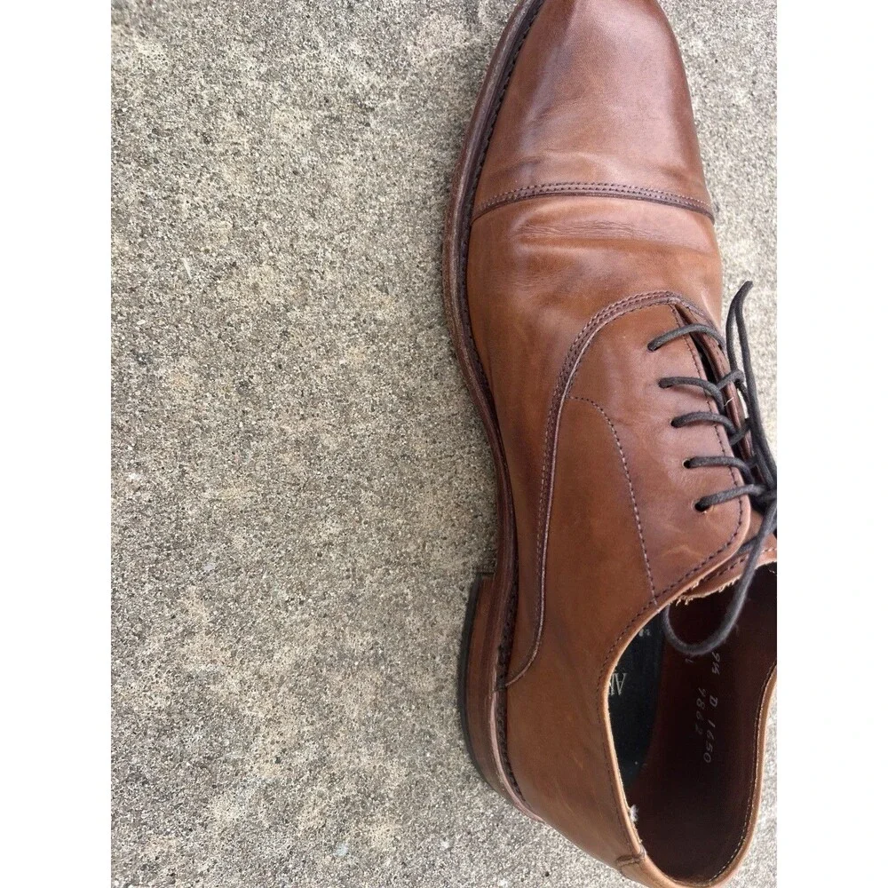 Men's Allen Edmonds Soho Cap Toe Oxford Lace Up Shoes Brown Leather Size 9.5D